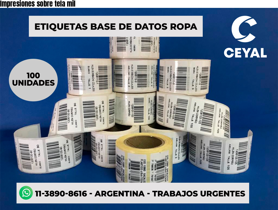 Impresiones sobre tela mil