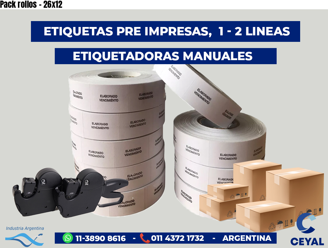Pack rollos - 26x12