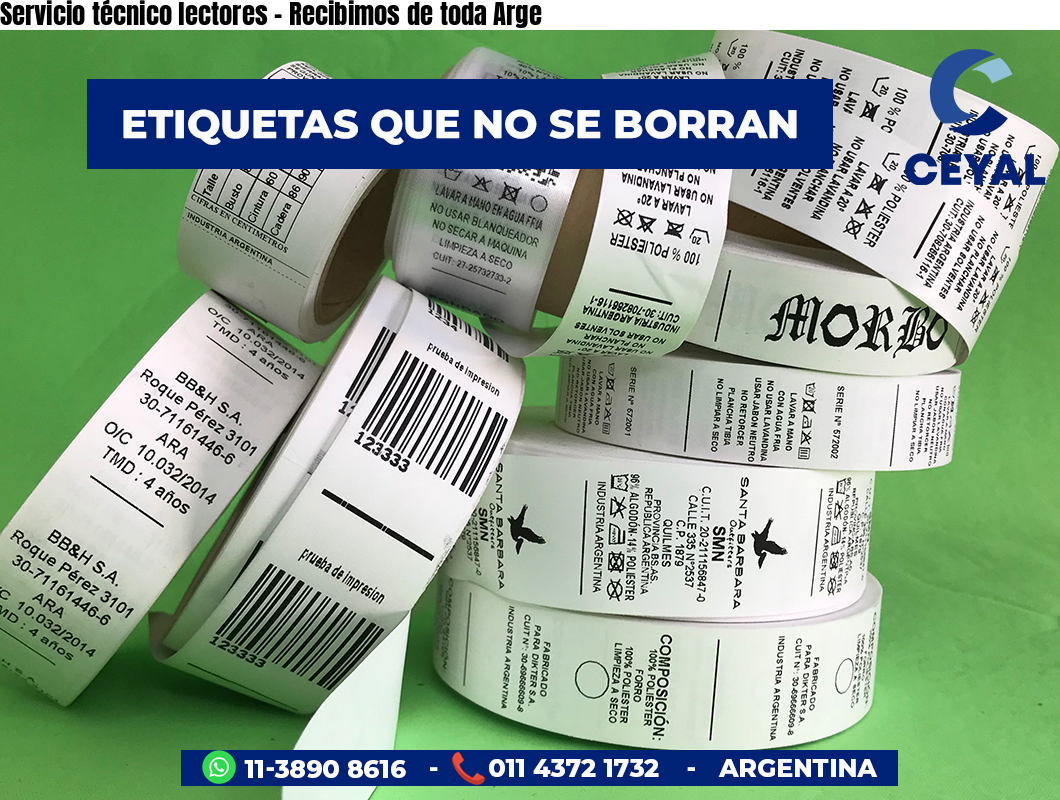 Servicio técnico lectores - Recibimos de toda Arge