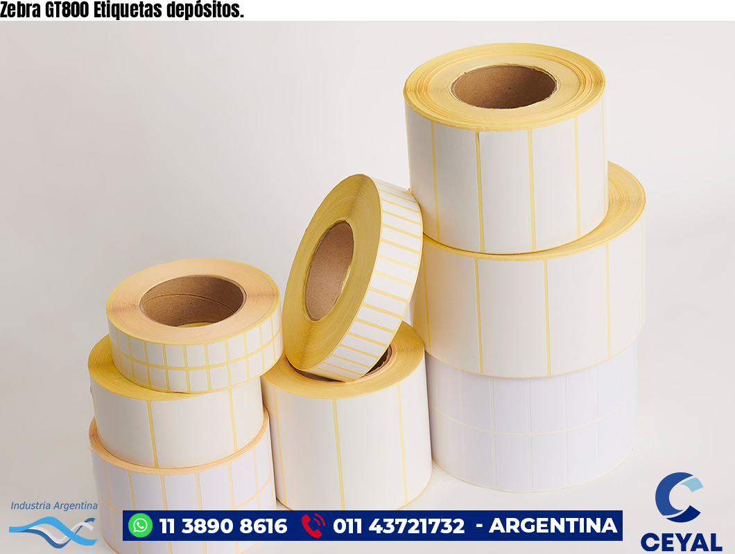 Zebra GT800 Etiquetas depósitos.