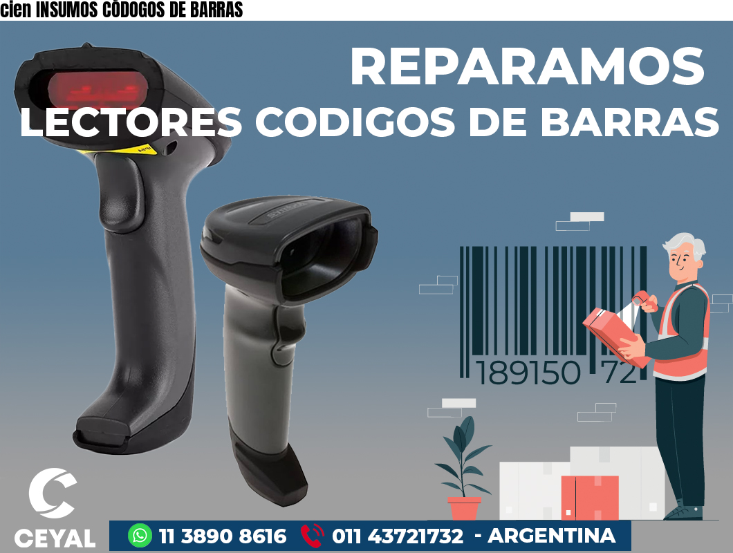 cien INSUMOS CÓDOGOS DE BARRAS