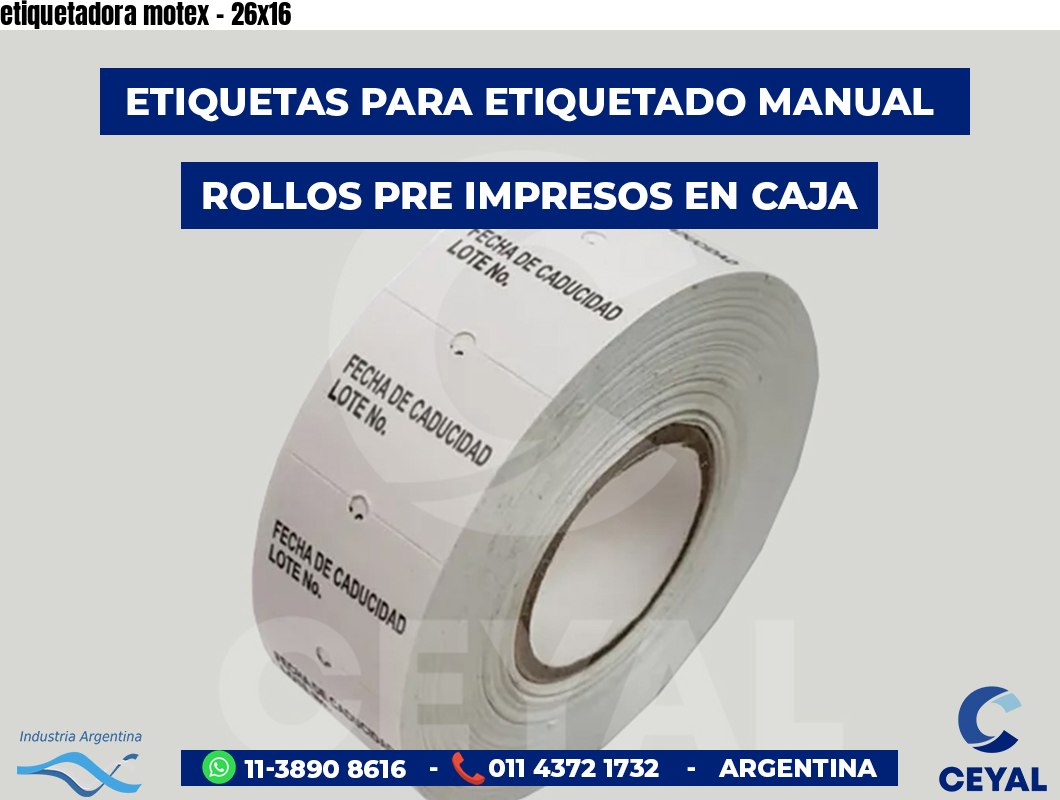 etiquetadora motex - 26x16