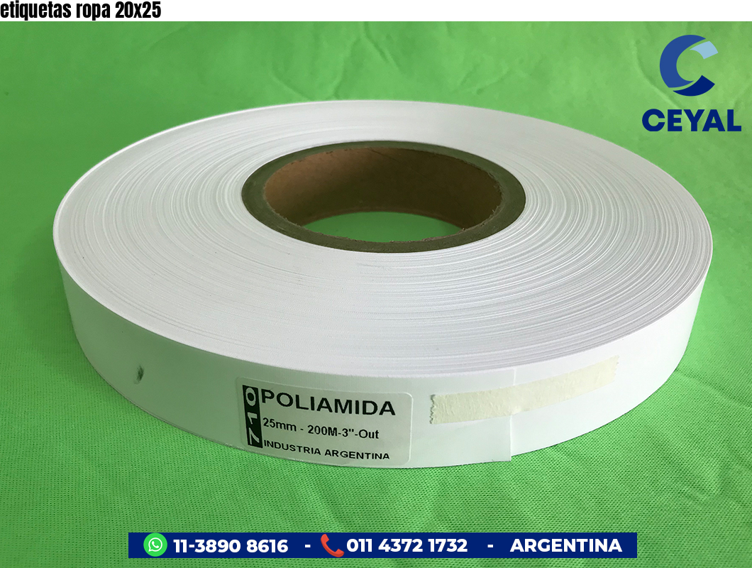 etiquetas ropa 20x25