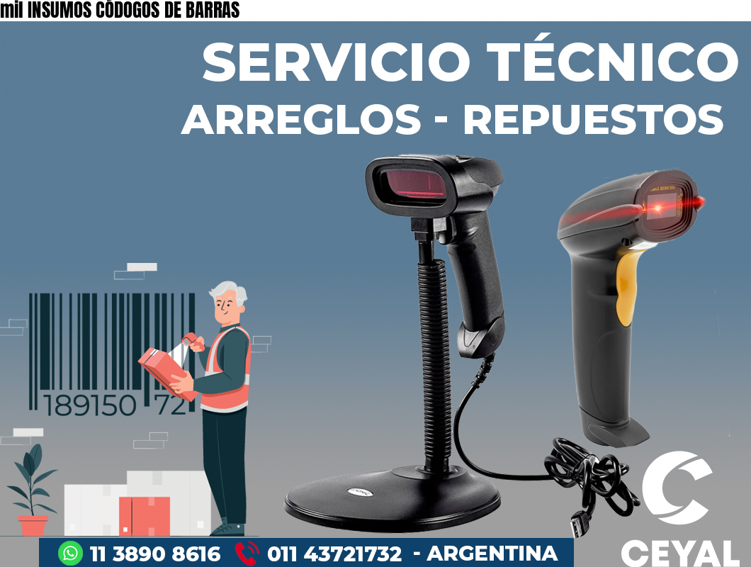 mil INSUMOS CÓDOGOS DE BARRAS