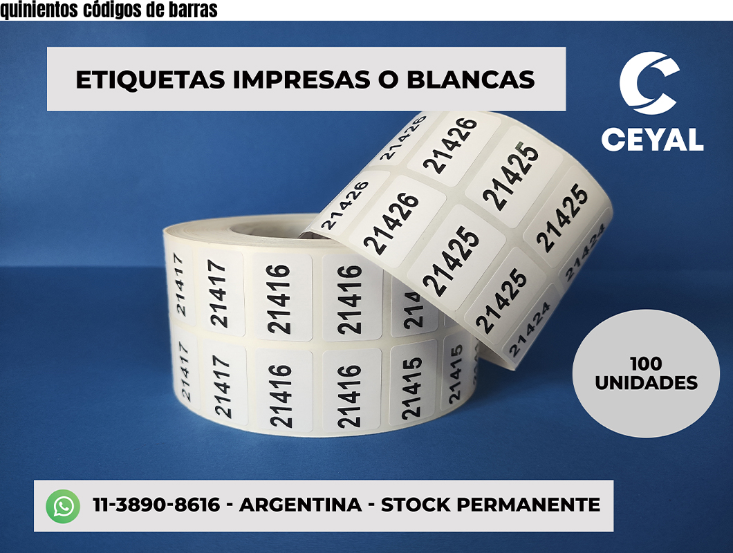 quinientos códigos de barras
