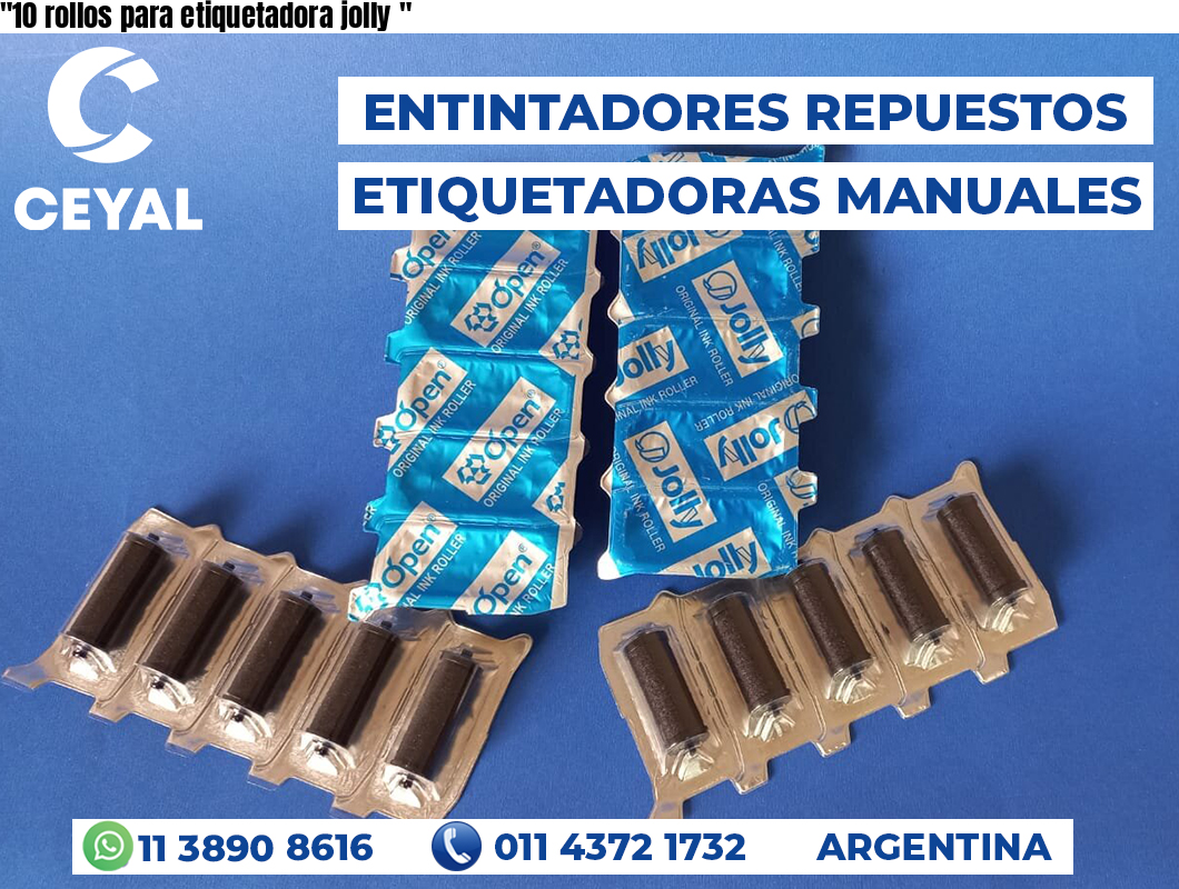 «10 rollos para etiquetadora jolly	«