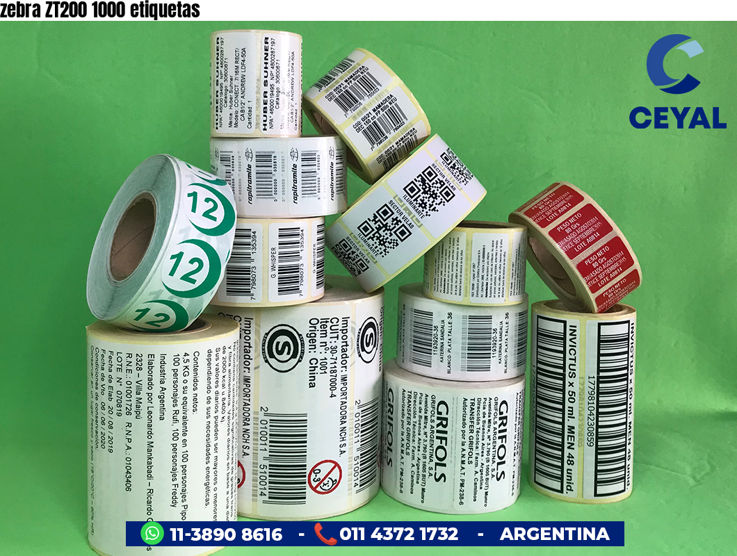 zebra ZT200 1000 etiquetas