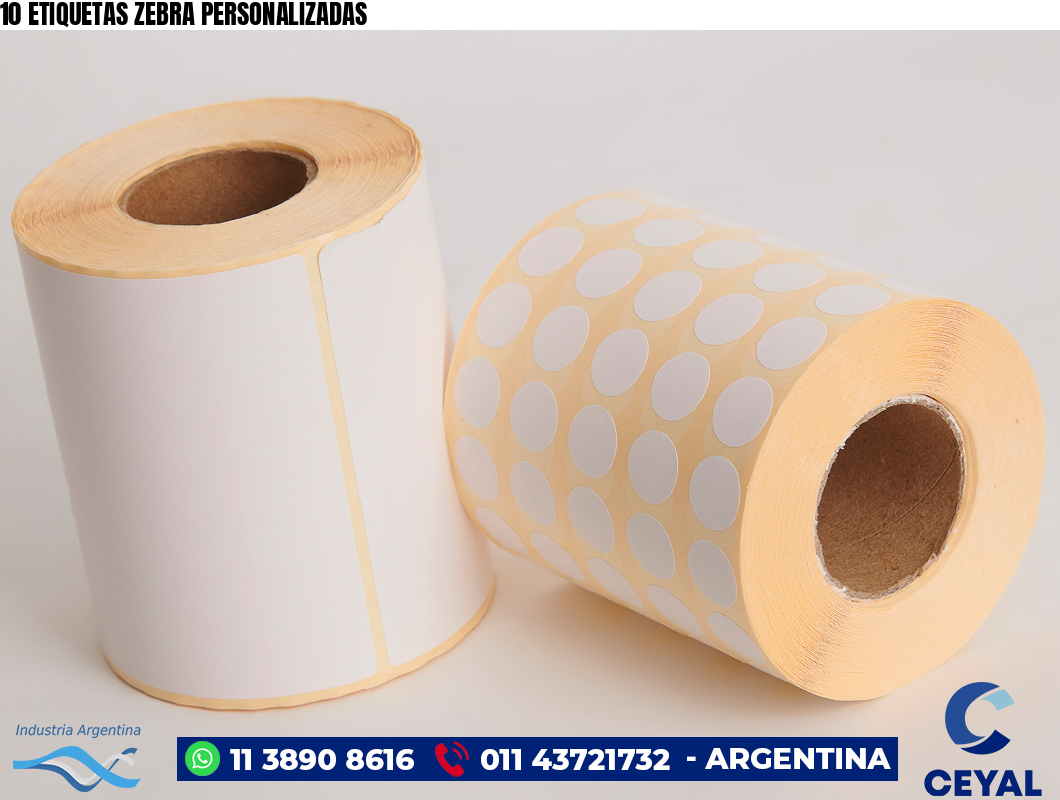 10 ETIQUETAS ZEBRA PERSONALIZADAS