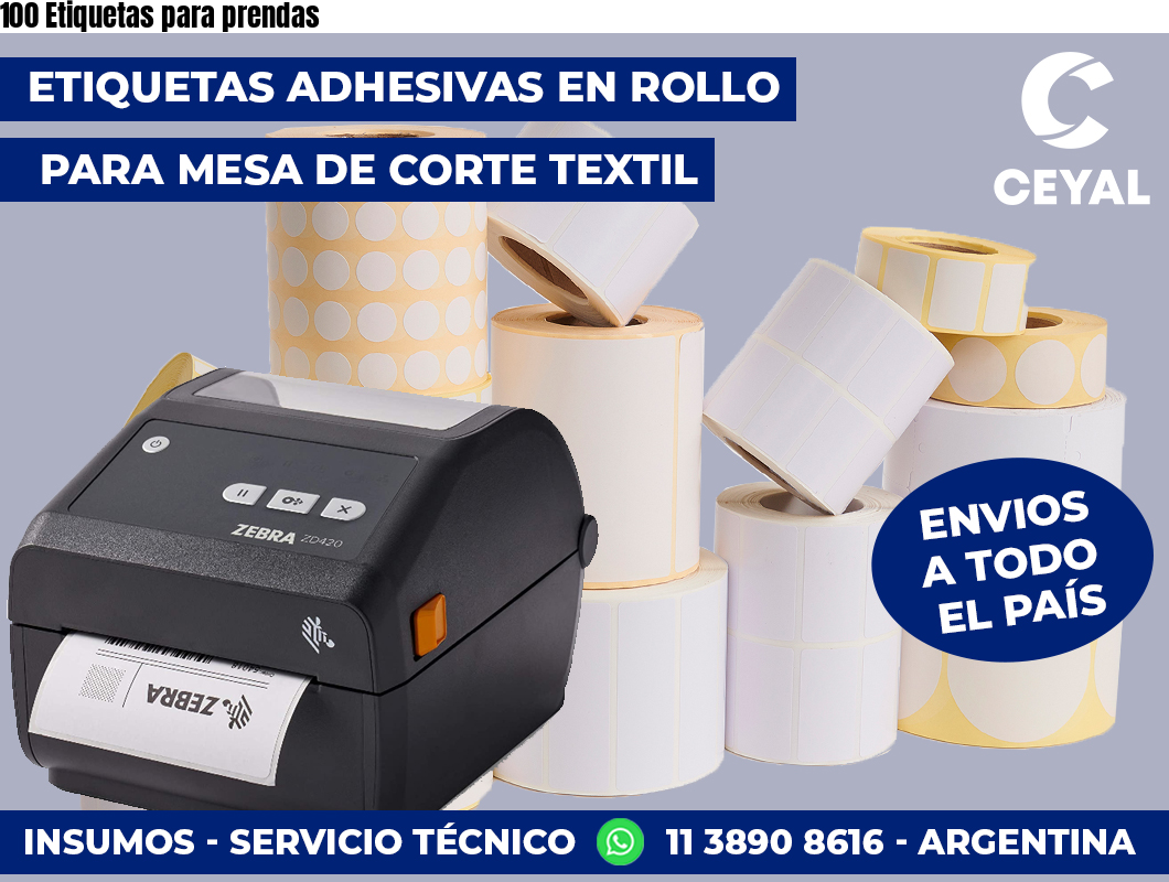 100 Etiquetas para prendas