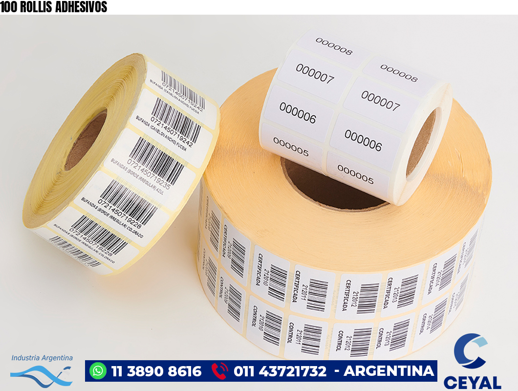 100 ROLLIS ADHESIVOS