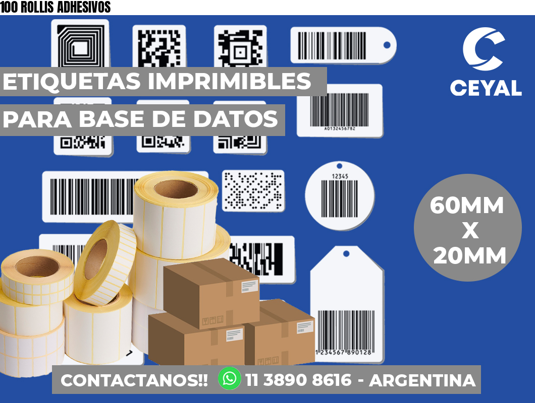 100 ROLLIS ADHESIVOS