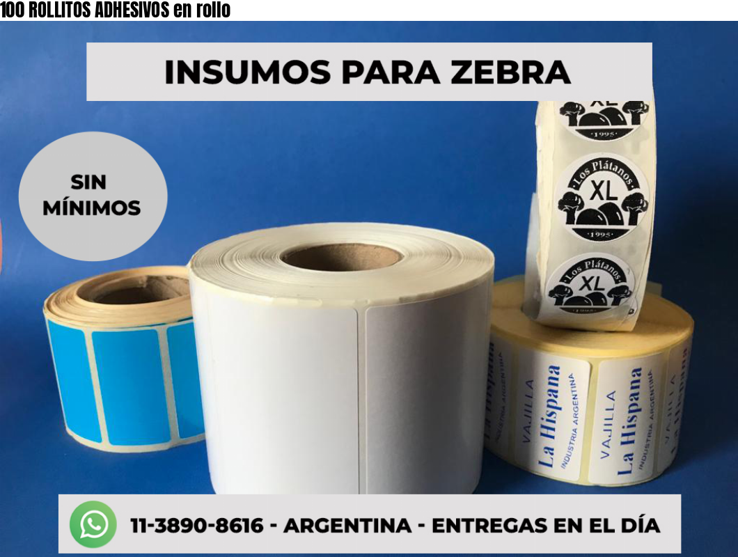 100 ROLLITOS ADHESIVOS en rollo