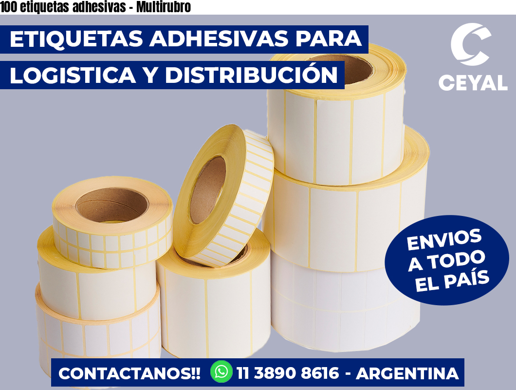100 etiquetas adhesivas - Multirubro