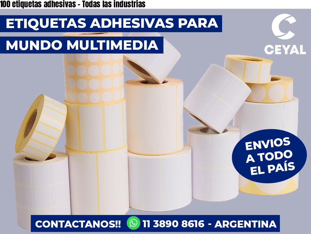 100 etiquetas adhesivas - Todas las industrias