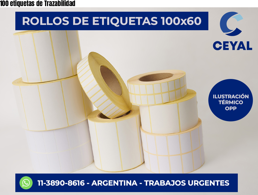 100 etiquetas de Trazabilidad