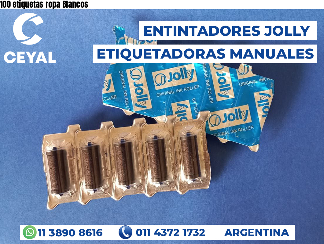 100 etiquetas ropa Blancos