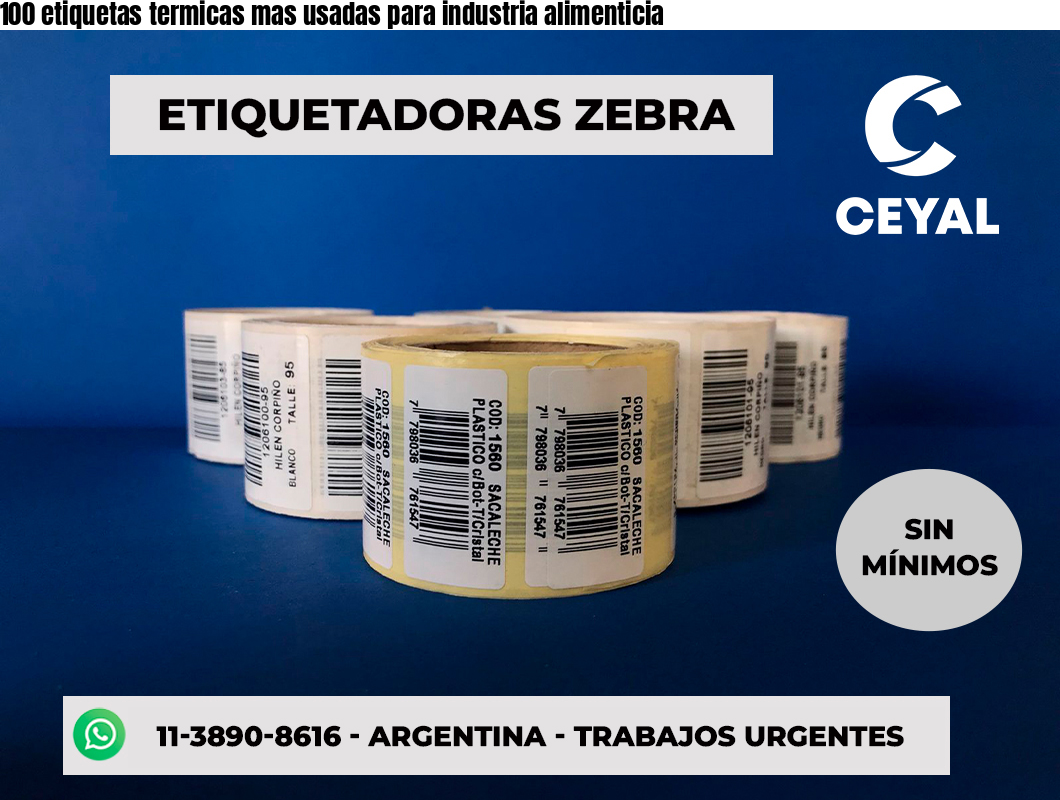 100 etiquetas termicas mas usadas para industria alimenticia