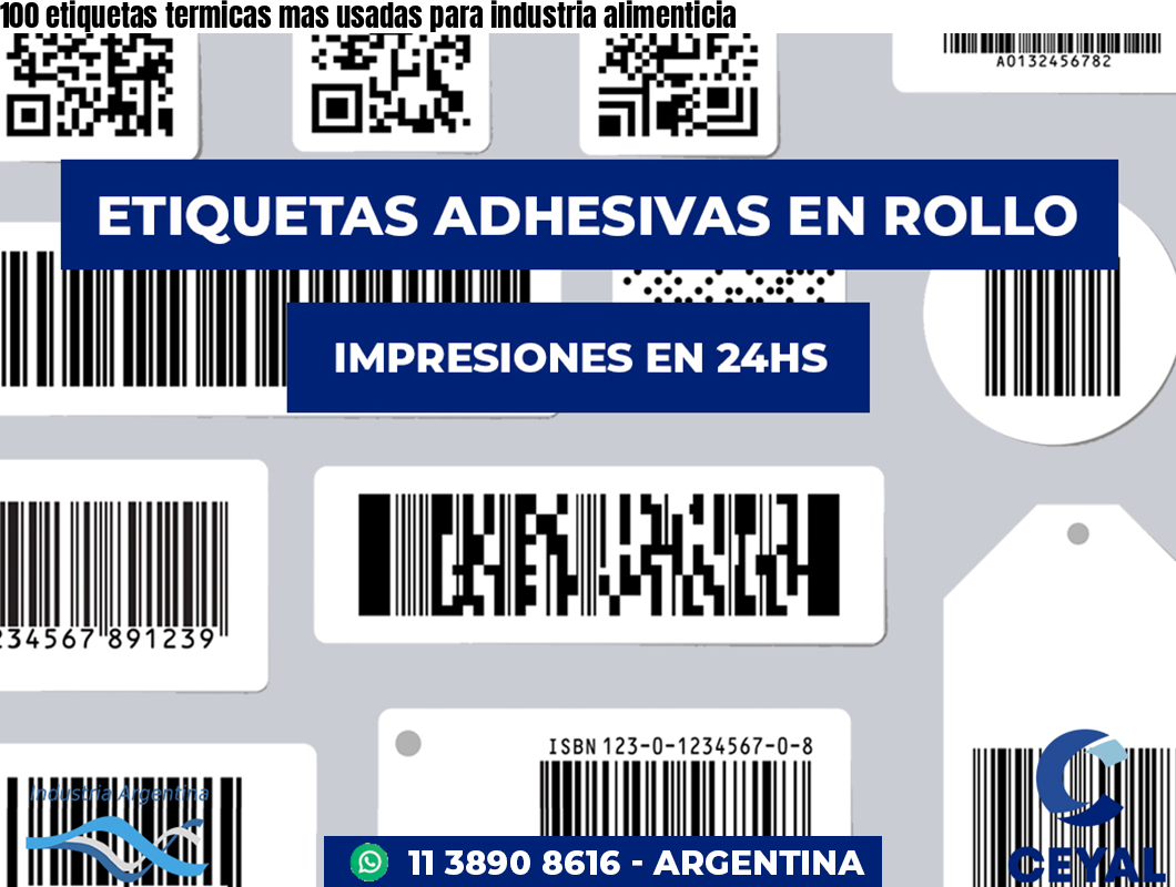 100 etiquetas termicas mas usadas para industria alimenticia
