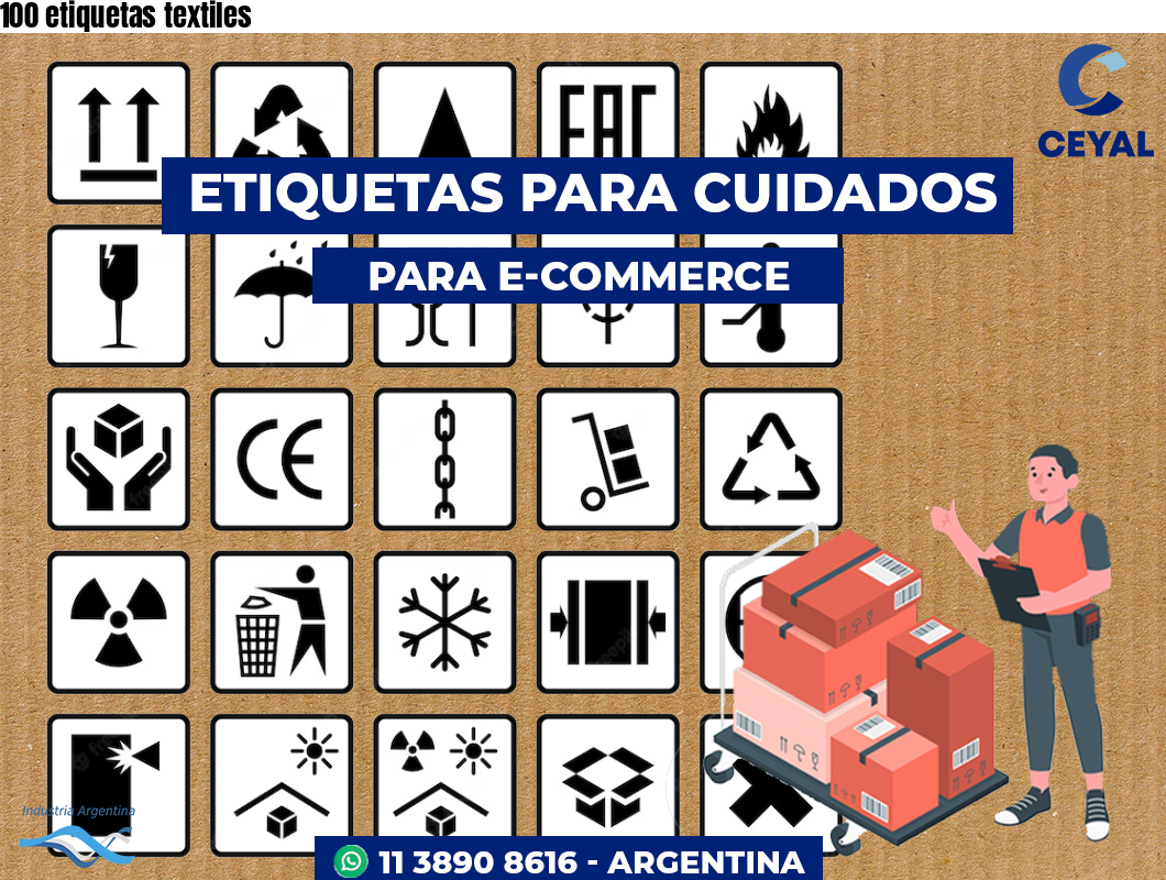 100 etiquetas textiles