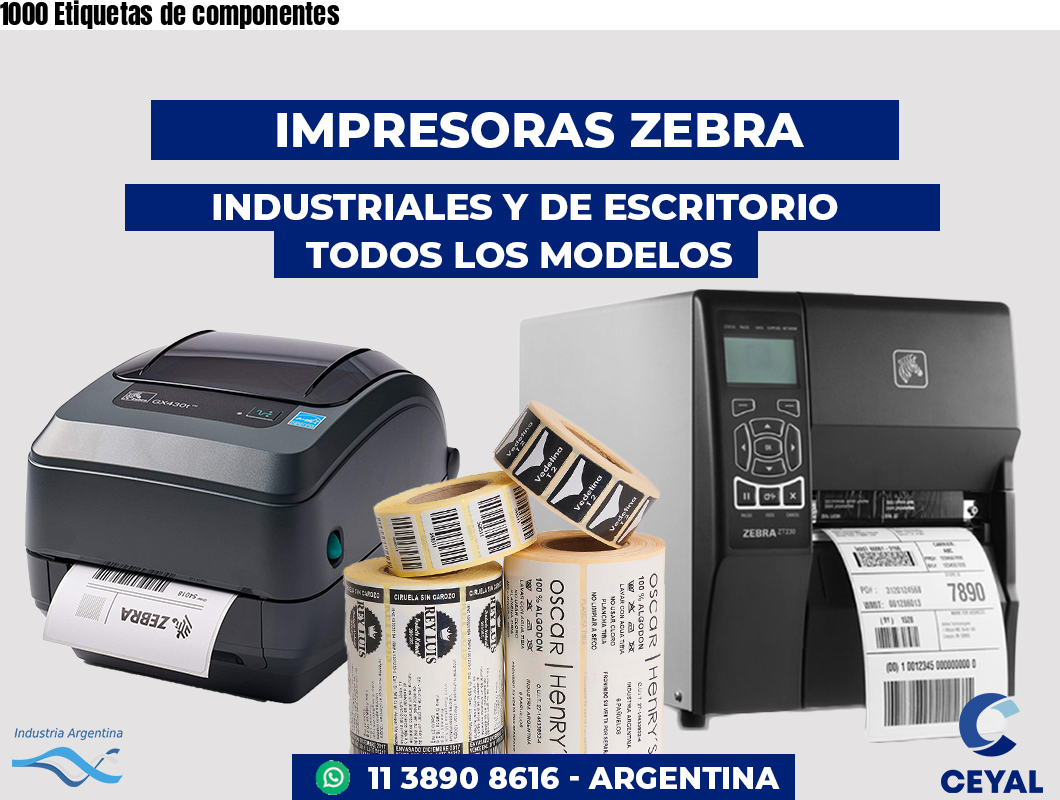 1000 Etiquetas de componentes