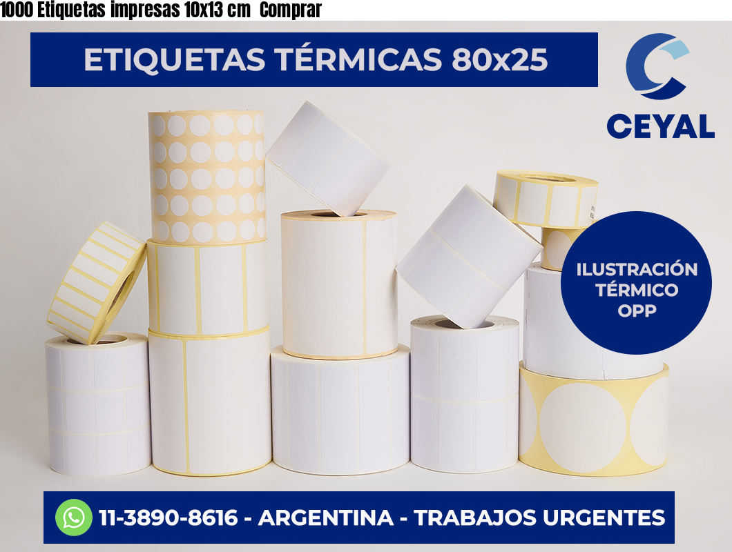 1000 Etiquetas impresas 10×13 cm  Comprar