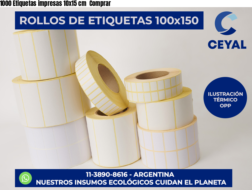 1000 Etiquetas impresas 10×15 cm  Comprar