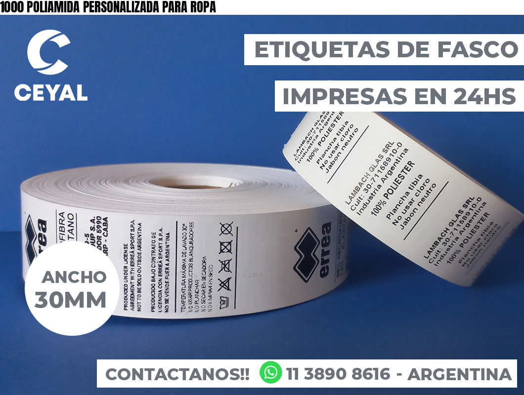 1000 POLIAMIDA PERSONALIZADA PARA ROPA