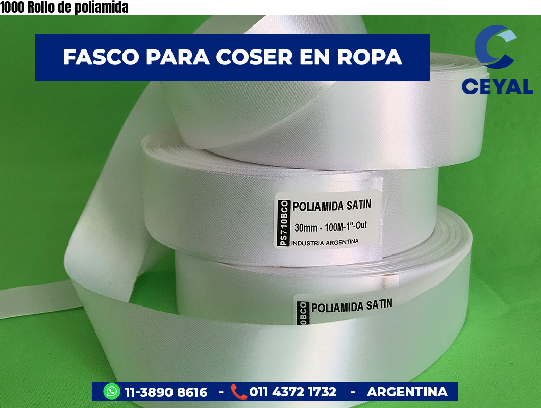 1000 Rollo de poliamida