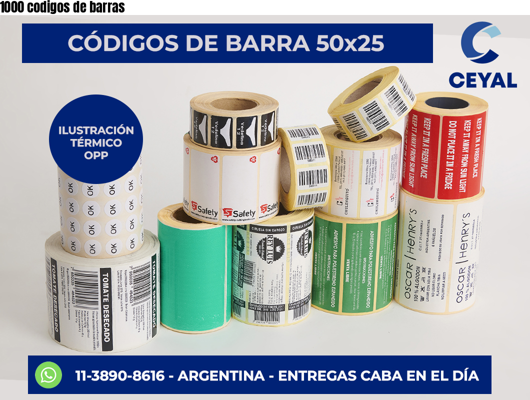 1000 codigos de barras