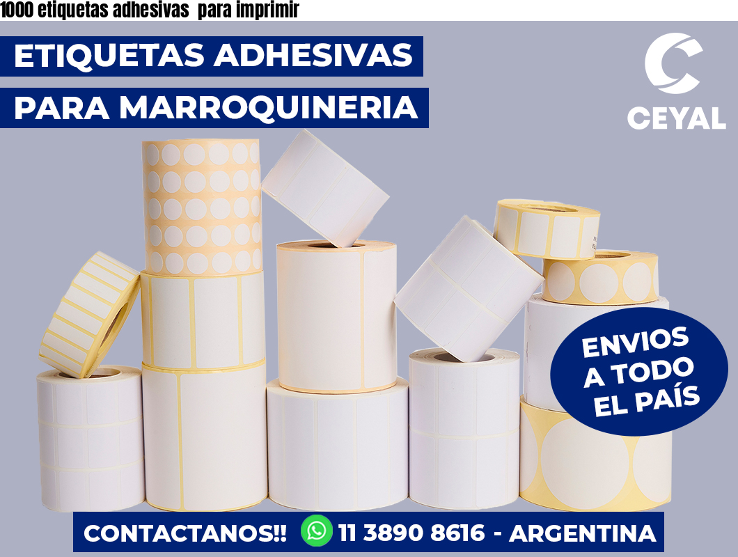 1000 etiquetas adhesivas para imprimir