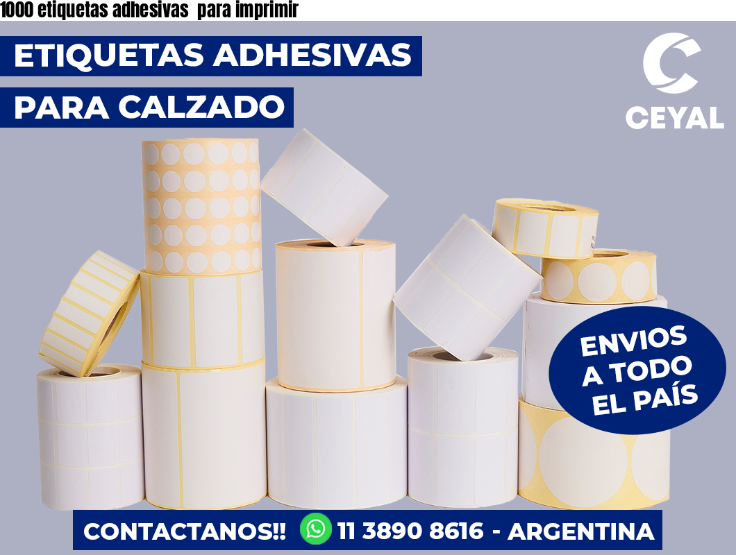 1000 etiquetas adhesivas  para imprimir