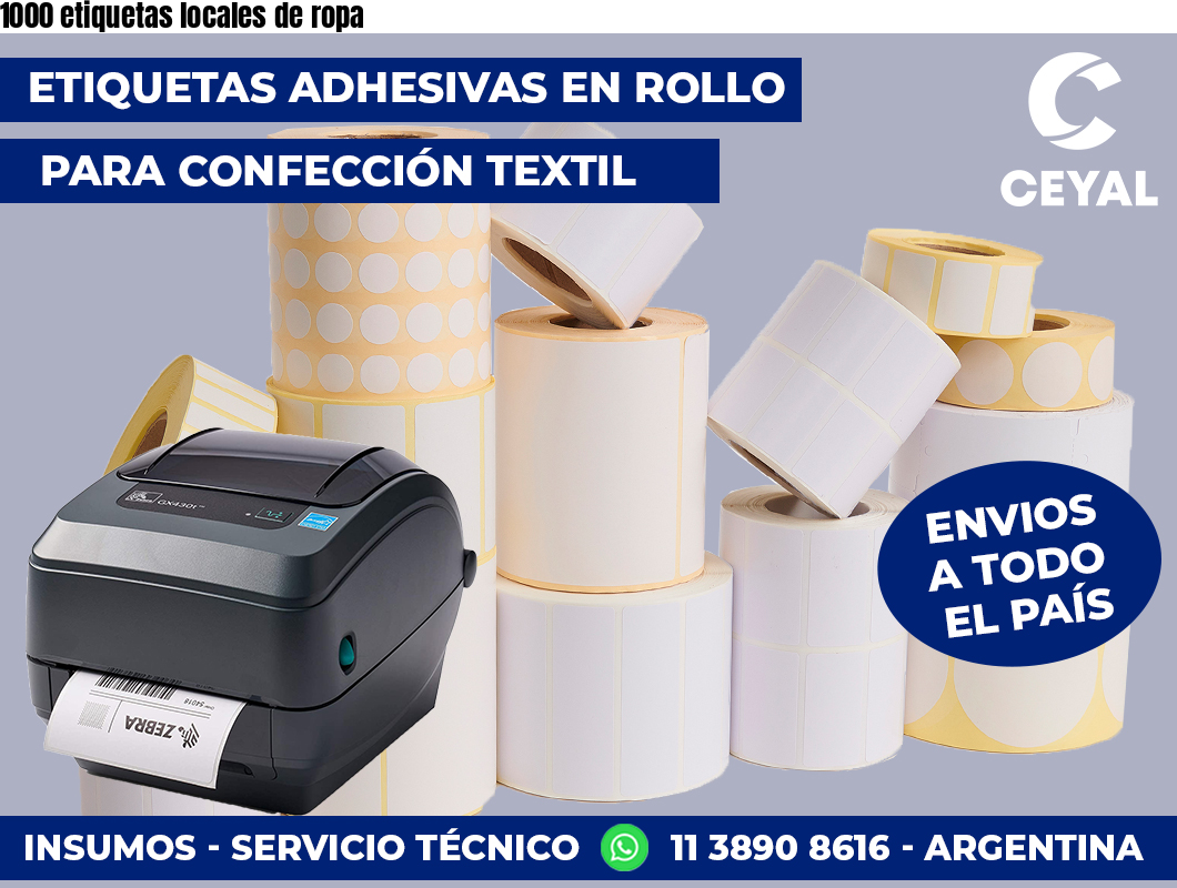 1000 etiquetas locales de ropa