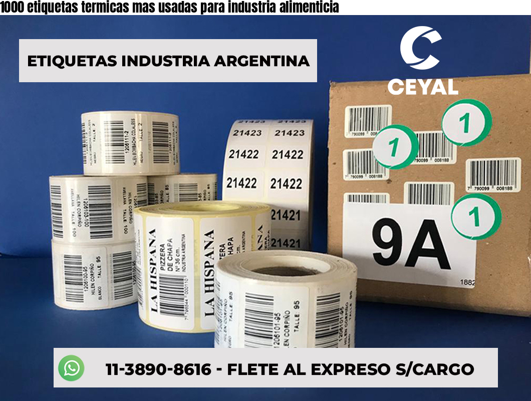 1000 etiquetas termicas mas usadas para industria alimenticia