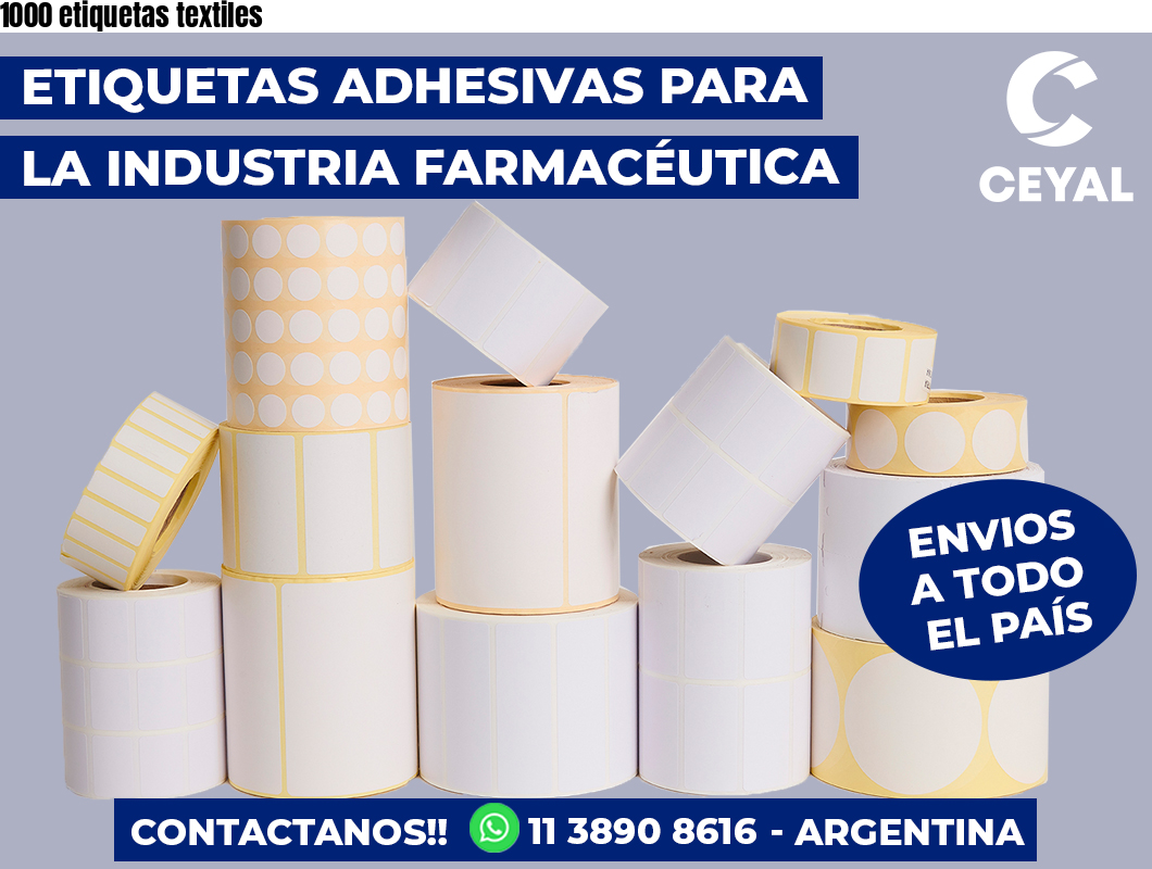 1000 etiquetas textiles