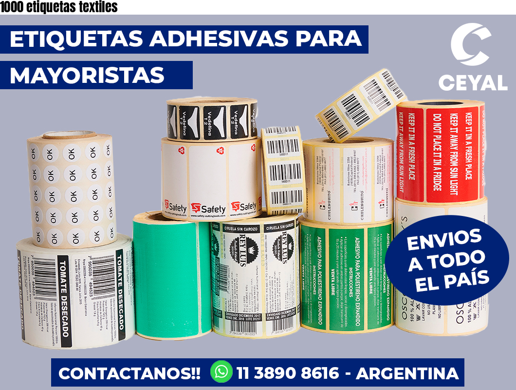 1000 etiquetas textiles