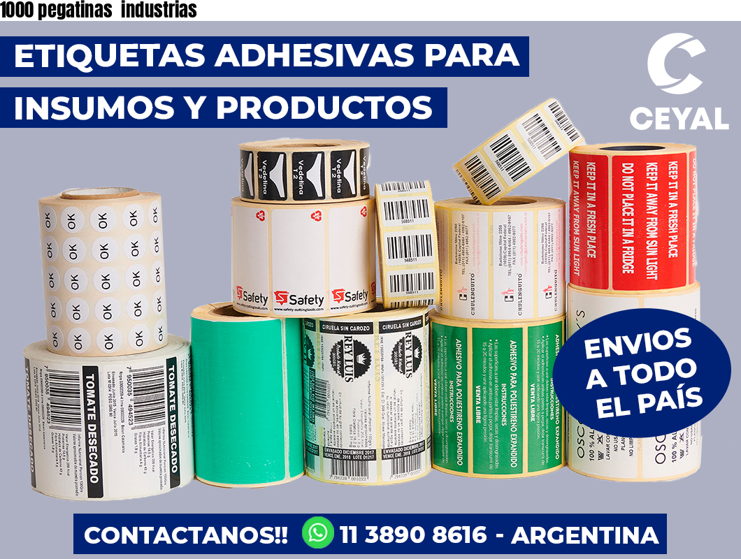 1000 pegatinas  industrias