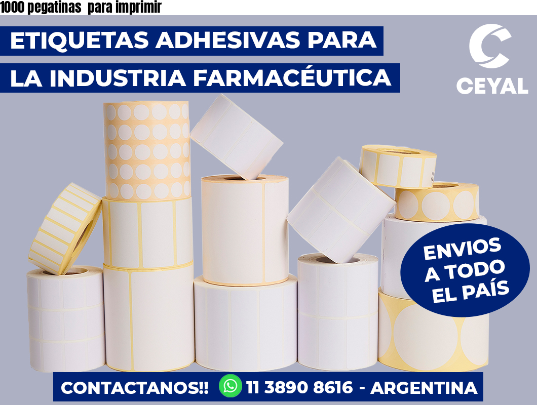 1000 pegatinas  para imprimir