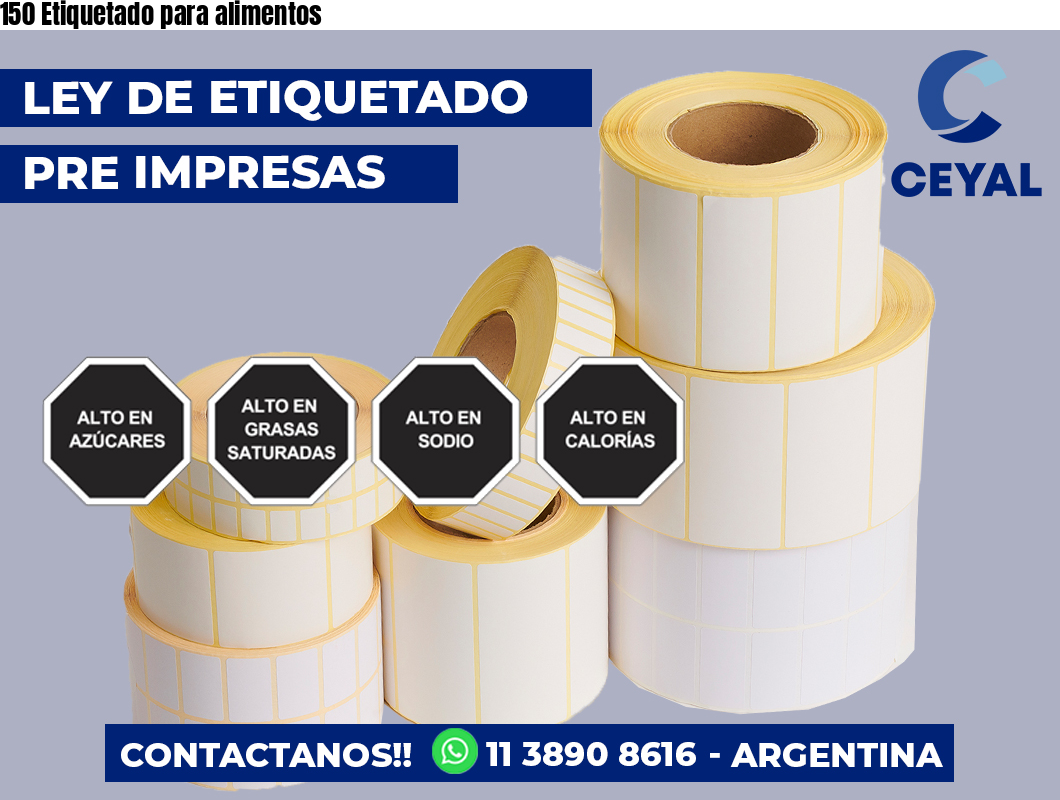 150 Etiquetado para alimentos