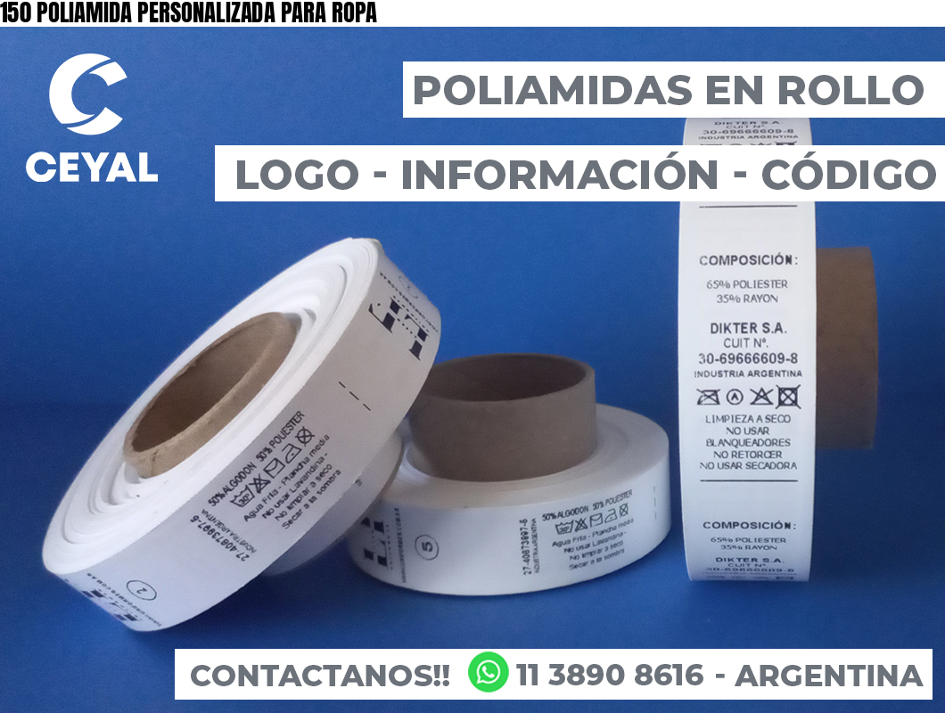150 POLIAMIDA PERSONALIZADA PARA ROPA