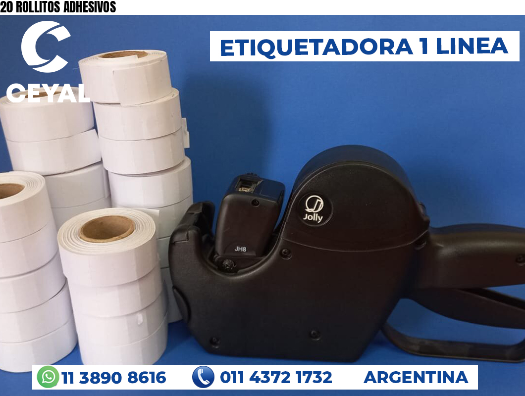 20 ROLLITOS ADHESIVOS