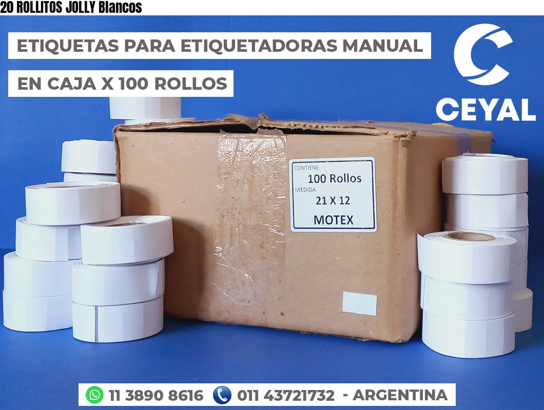 20 ROLLITOS JOLLY Blancos