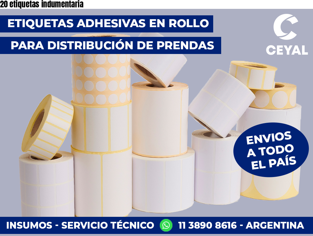 20 etiquetas indumentaria