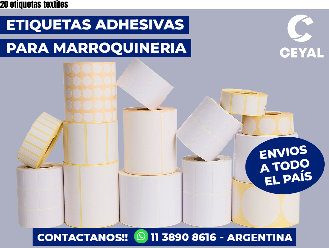 20 etiquetas textiles
