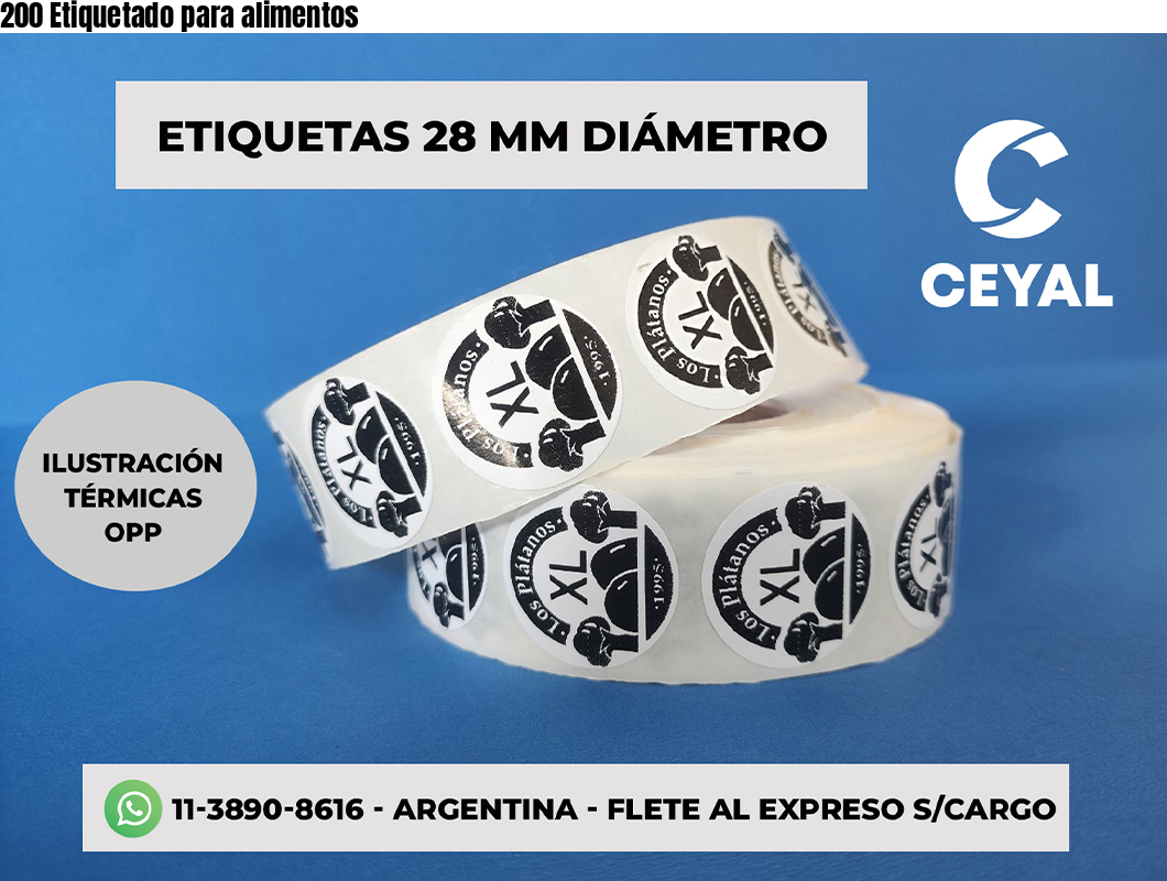 200 Etiquetado para alimentos