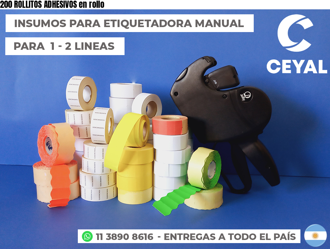 200 ROLLITOS ADHESIVOS en rollo
