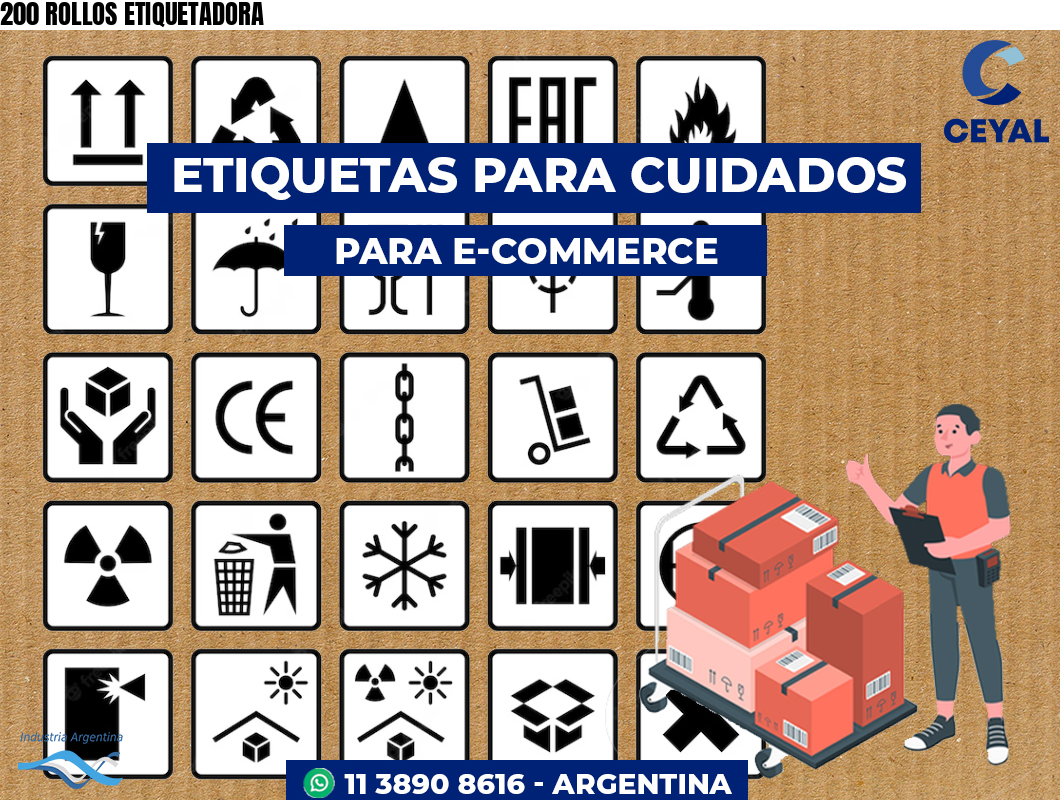 200 ROLLOS ETIQUETADORA