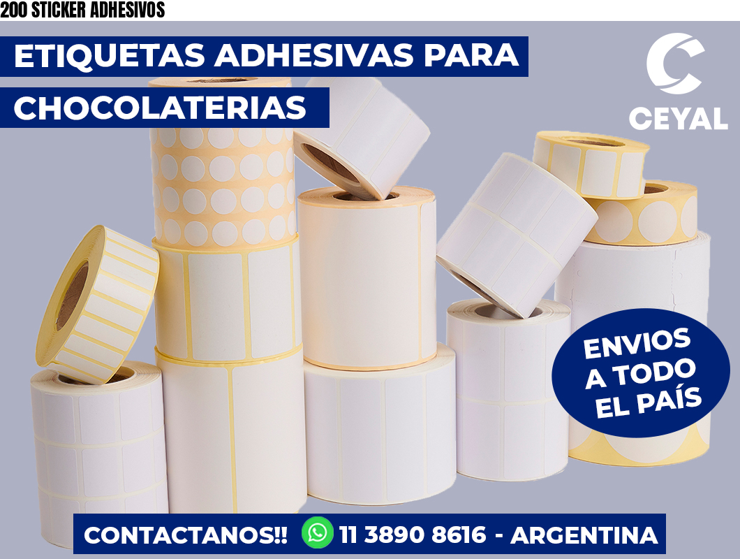 200 STICKER ADHESIVOS