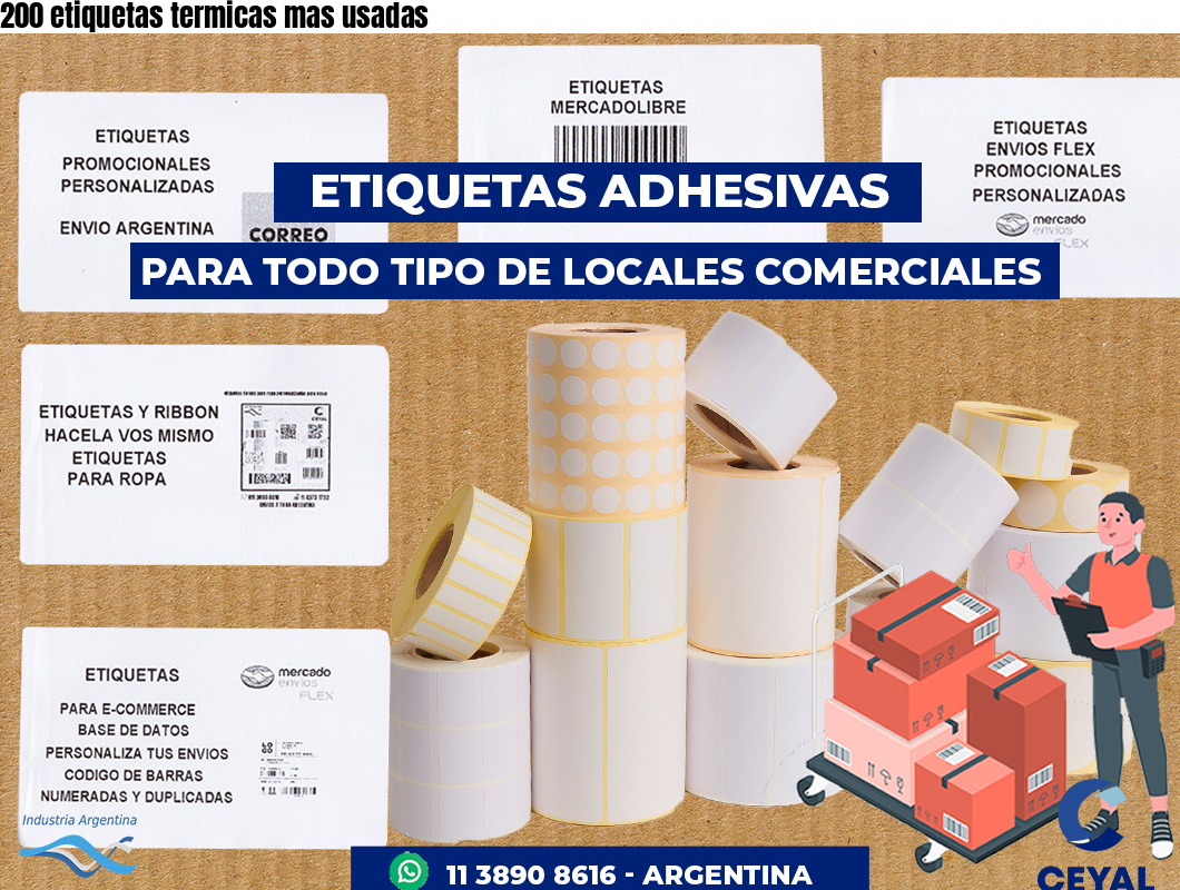 200 etiquetas termicas mas usadas