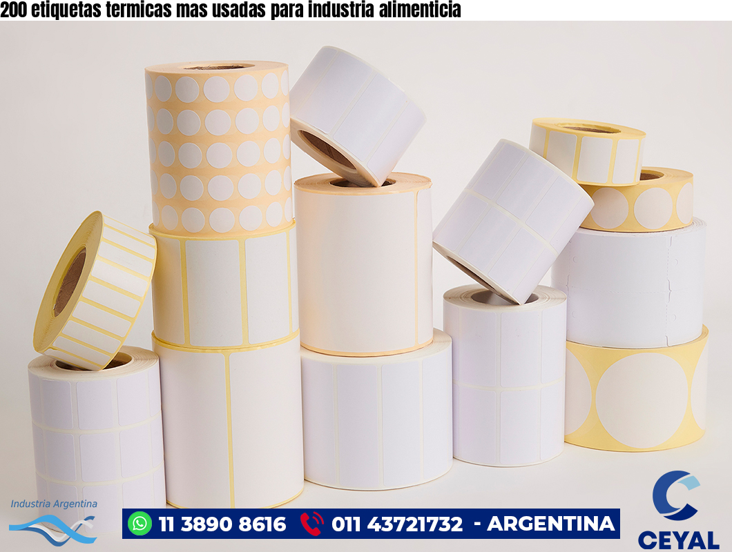 200 etiquetas termicas mas usadas para industria alimenticia