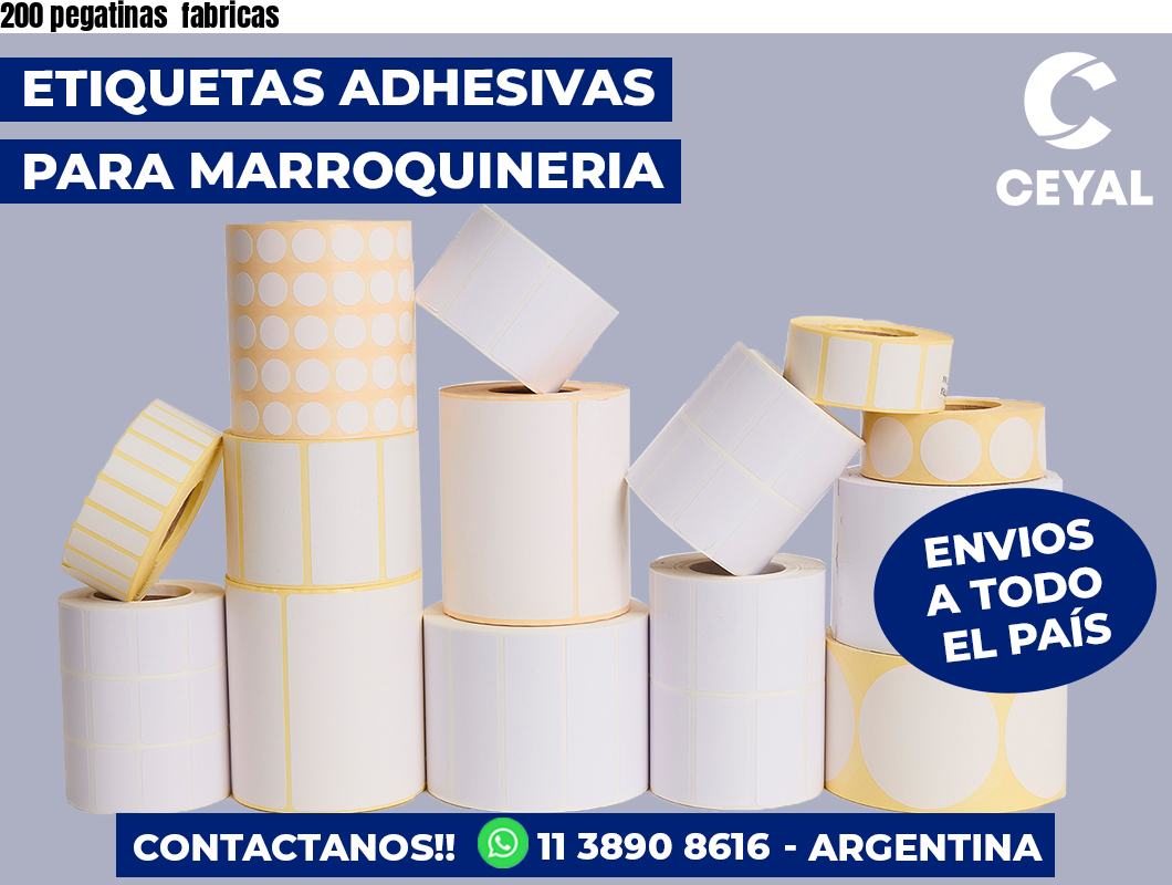200 pegatinas fabricas